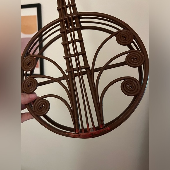 Banjo Midcentury Vintage Handmade Twisted Vine Art - Picture 4 of 5